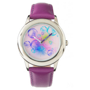 BUBBLES - Colourful Abstract Image of Fractal Art Watch