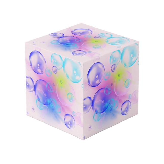 BUBBLES - Colourful Bubbles For Kids - Cube (Front Angled)