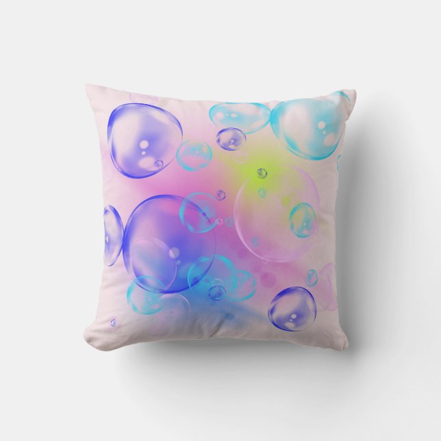 BUBBLES - Colourful Bubbles For Kids - Cushion (Front)