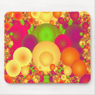 Bubbles Cool Colourful Abstract Fine Fractal Mouse Pad