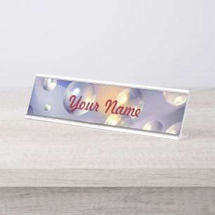 Bubbles Desk Name Plate