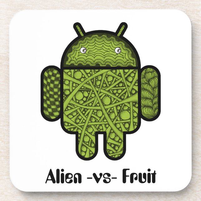 Bubbles Doodle Character for the Android™ robot Coaster (Front)