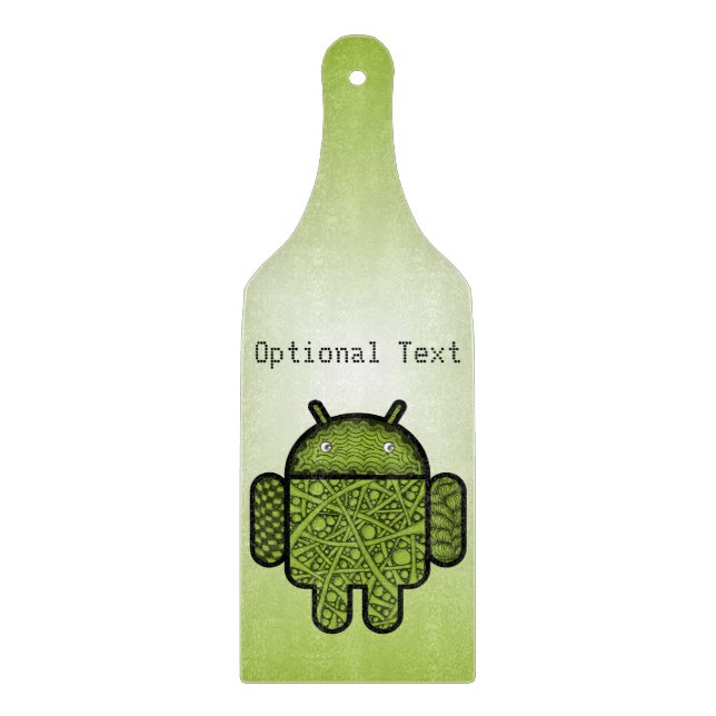 Bubbles Doodle Character for the Android™ robot Cutting Board (Front)