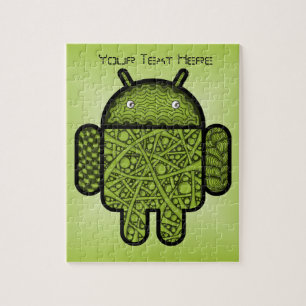 Bubbles Doodle Character for the Android™ robot Jigsaw Puzzle