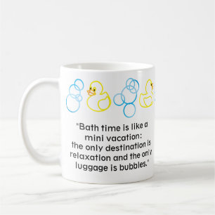 Bubbles & Ducks Bath Time Personalised Mug