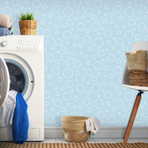 Bubbles Every Where White Wallpaper