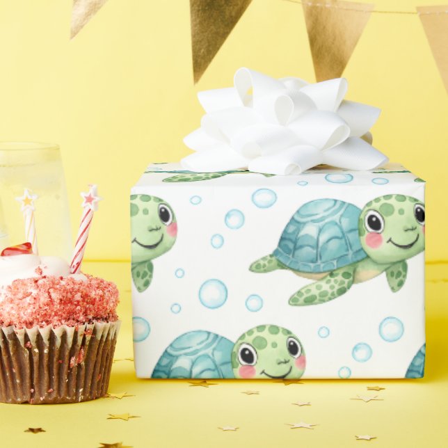 Bubbles & Fins Children's Birthday Wrapping Paper (Birthday Party)