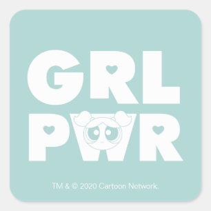 Bubbles: Girl Power Square Sticker