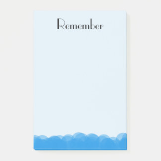 Bubbles In Blue Post-it Notes