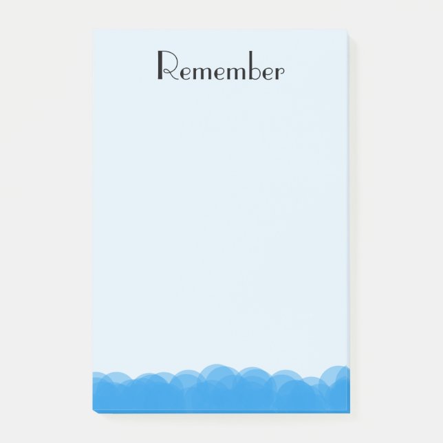 Bubbles In Blue Post-it Notes (Front)