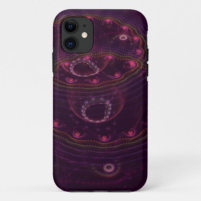 Bubbles in dark purple Case-Mate iPhone case (Back)