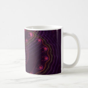 Bubbles in dark purple coffee mug