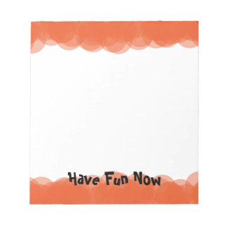 Bubbles In Orange Notepad