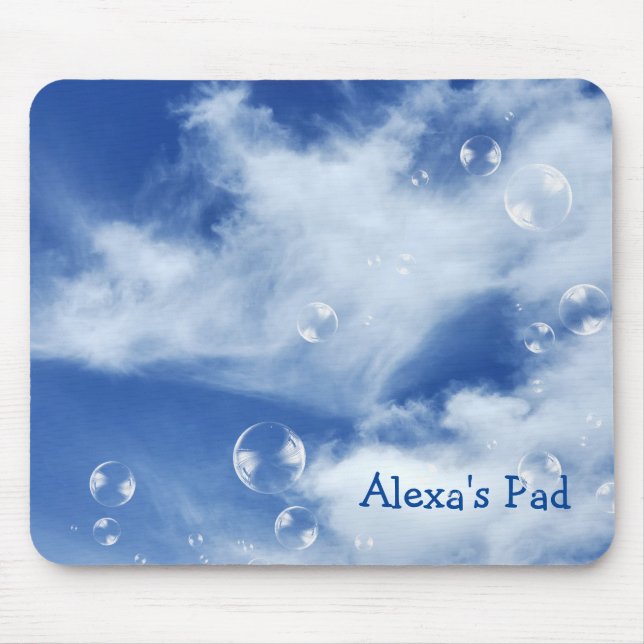 Bubbles In Sky Mouse Pad (Front)