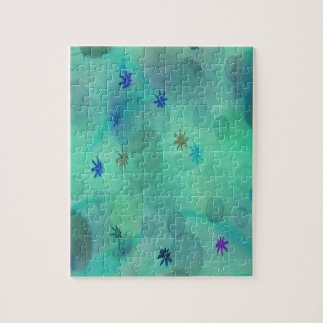Bubbles in Teal Jigsaw Puzzle (Vertical)
