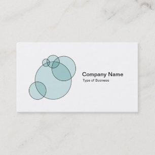 Bubbles - Light Blue Green Business Card