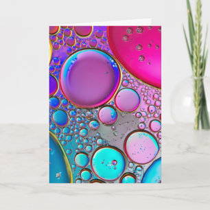 Bubbles Liquid Art Blank Card