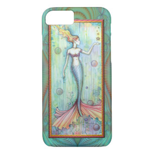 Bubbles Mermaid Watercolor Fantasy Art iPhone 8/7 Case