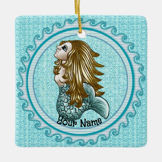 Bubbles  Mystic Mermaid Ornament (Front)