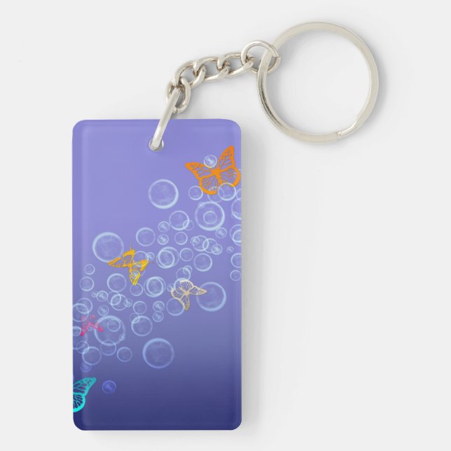 Bubbles n Butterflies Key Ring (Back)
