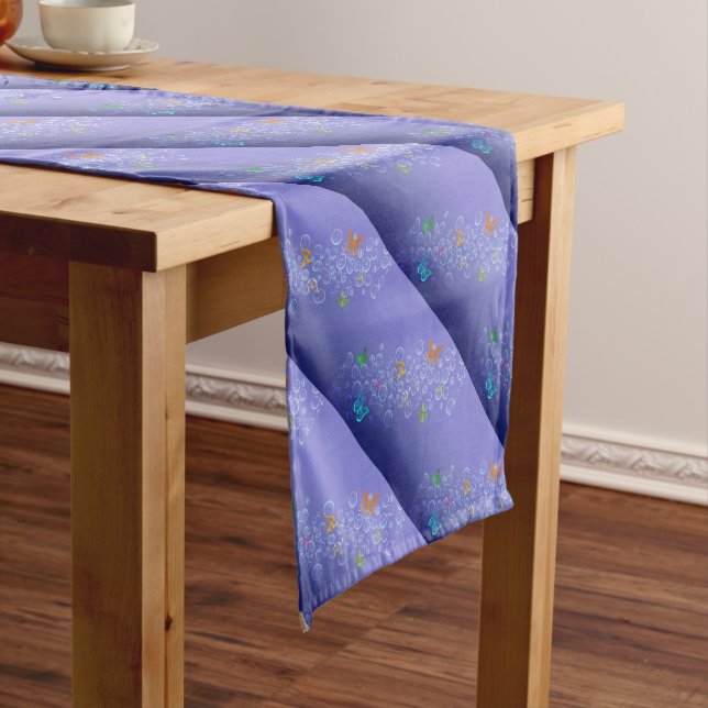 Bubbles n Butterflies Short Table Runner (In Situ)