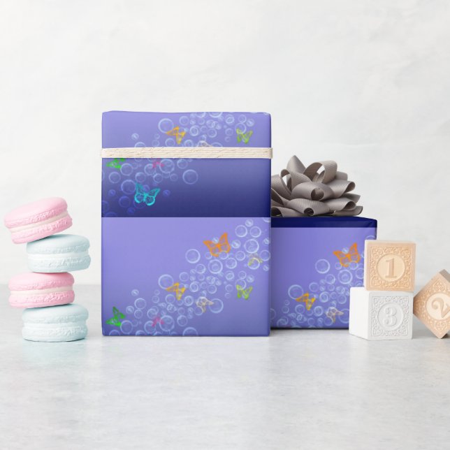 Bubbles n Butterflies Wrapping Paper (Baby Shower)