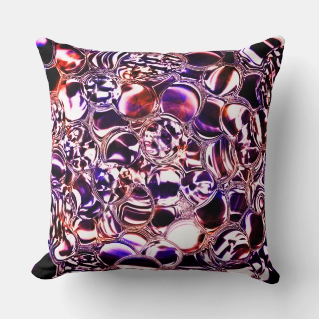 Bubbles of colour glass or precious stone? cushion (Front)