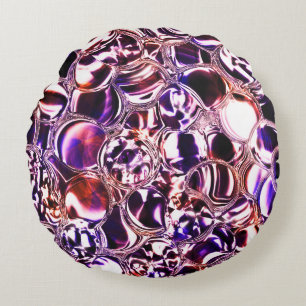 Bubbles of colour glass or precious stones? round cushion