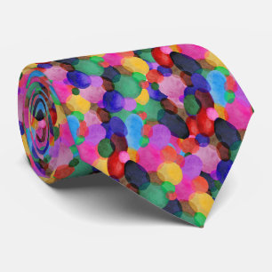 Bubbles of Colour Watercolor Patterned Tie