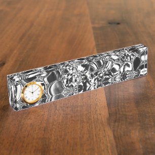 Bubbles of glass or of metallic darkest? nameplate