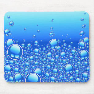 Bubbles on Blue Mouse Pad