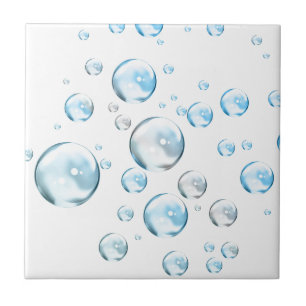 Bubbles on White Tile