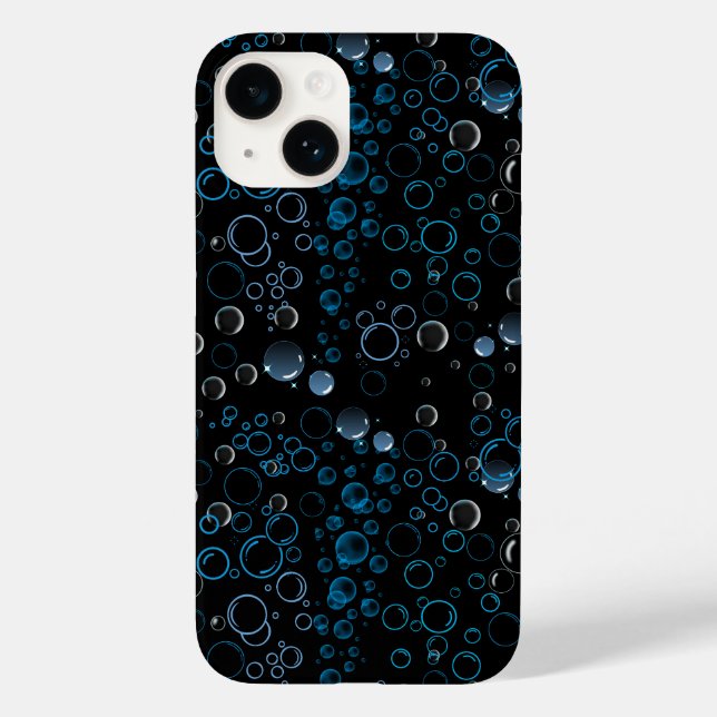 Bubbles pattern 01 Black BG Case-Mate iPhone Case (Back)