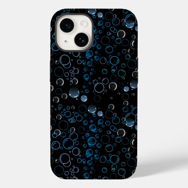 Bubbles pattern 01 Black BG Case-Mate iPhone Case (Back)