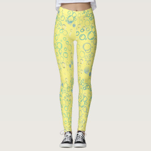 Bubbles pattern 01 Lyellow BG Leggings