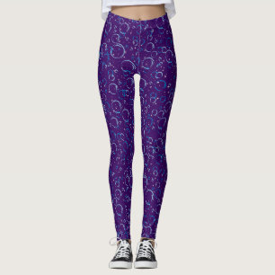 Bubbles Pattern 02.FR.b DPurple BG Leggings