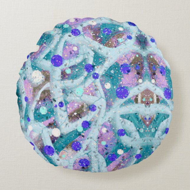 Bubbles pattern  baby bib round cushion (Front)