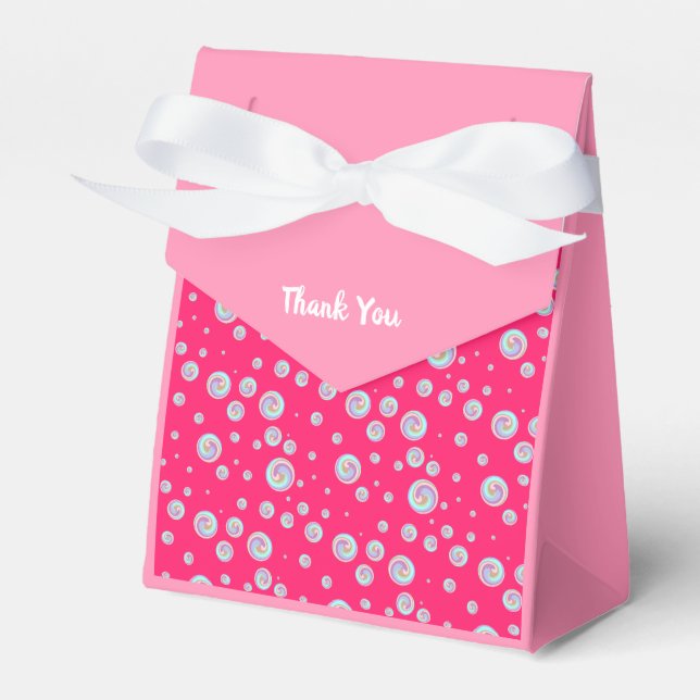 Bubbles pattern favour box (Front Side)
