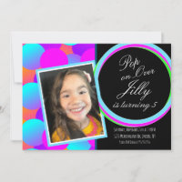 Bubbles Pop Over Neon Theme Photo Birthday Party