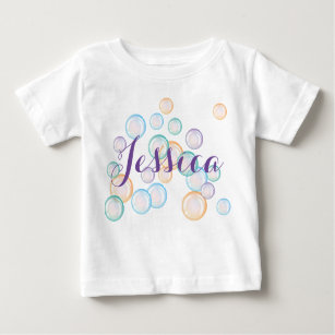 Bubbles shirt, personalise with your chosen name baby T-Shirt