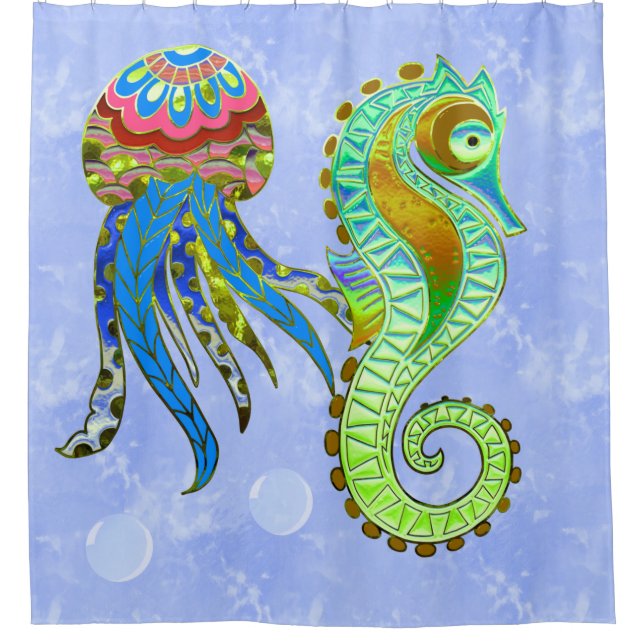 Bubbles Shower Curtain (Front)