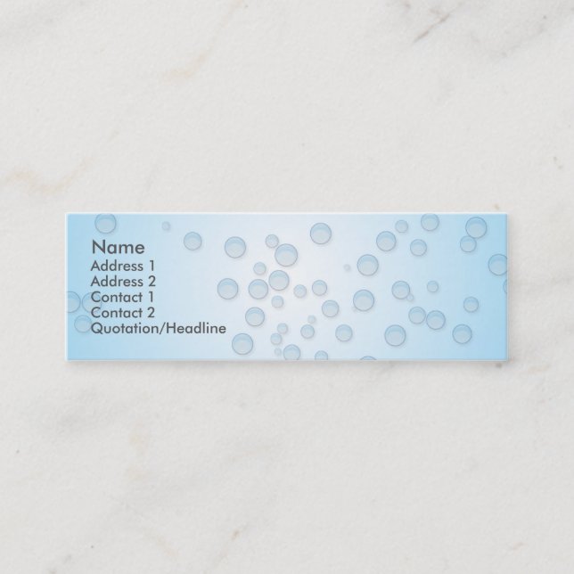 Bubbles - Skinny Mini Business Card (Front)