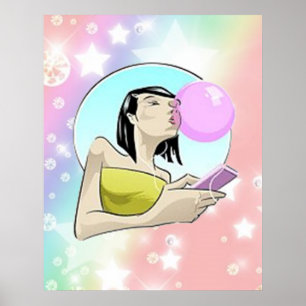 Bubbles & Stars - poster