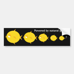 Bubbles The BlowFish_Powered by natural gas Bumper Sticker