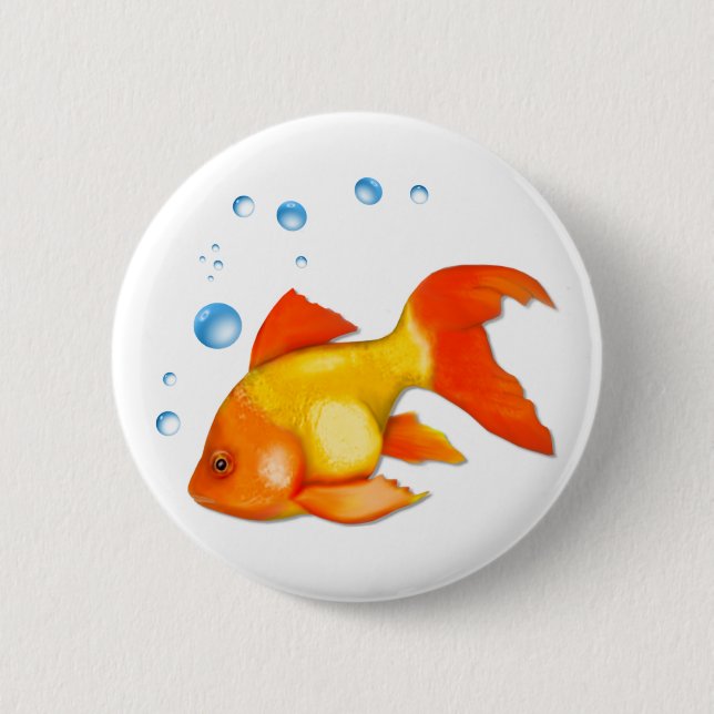 Bubbles the Goldfish 6 Cm Round Badge (Front)