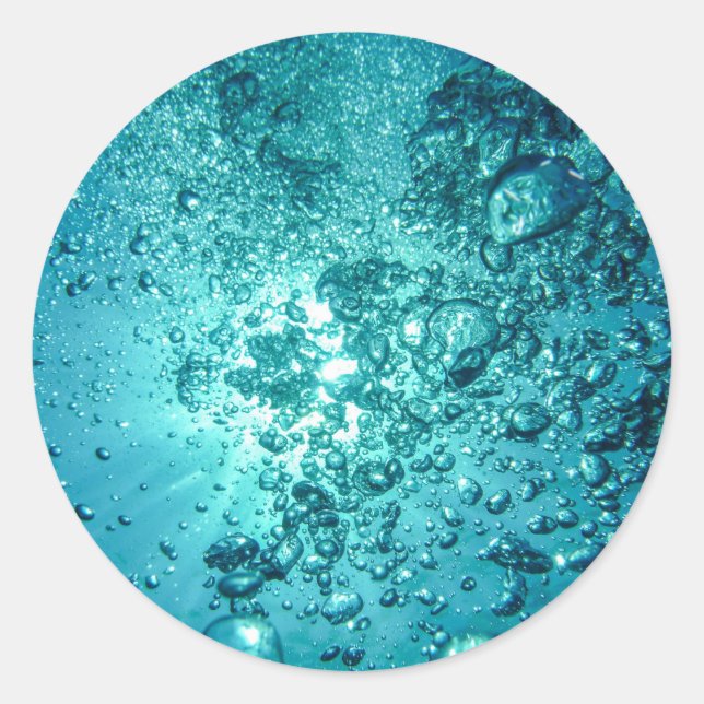 Bubbles Under the Sea Classic Round Sticker (Front)