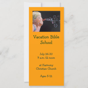 BUBBLES: VACATION BIBLE SCHOOL INVITATION CARDS