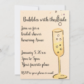 Bubbles with the Bride Invitation