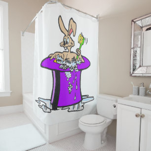 Bubbling Bunny Shower Curtain Customisable