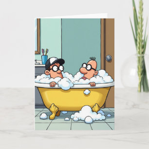 Bubbling Fathers Day Bath Card